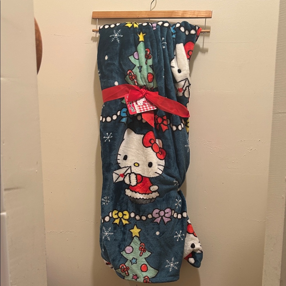 Hello Kitty Blue and Red Blanket